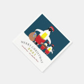 Santa's Kleine Helpers Napkin Servet (Hoek)