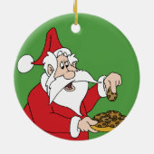 Santa's koekjes keramisch ornament (Achterkant)