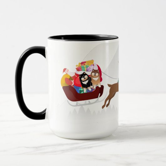 Santas Lappy Helpers - mok Lapphund (Links)