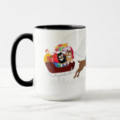 Santas Lappy Helpers - Ordinateur portable mug (Gauche)