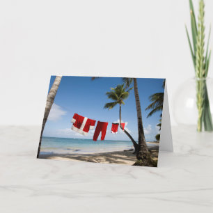 Santa's Laundry op het strand Feestdagen Kaart