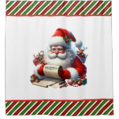 Santa's List  Douchegordijn (Voorkant)