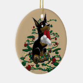 Santa's Little Buddy Ceramic Ornament (Rechts)