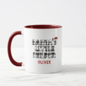 Santa's Little Helper Christmas Personalized Mug (Gauche)