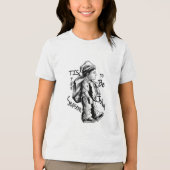 Santa's Little Helper in actie Tri-Blend Shirt (Voorkant)