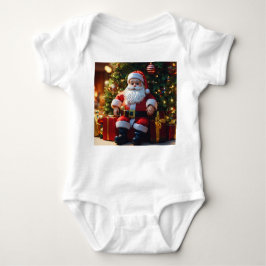 "Santa's Little Helper: Schattige gedrukte Baby-sp Romper