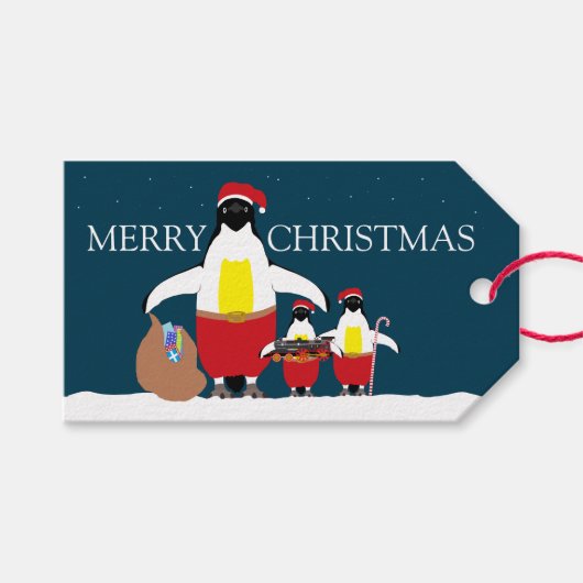Santa's Little Helpers Gift Labels Cadeaulabel (Voorkant (Horizontaal))
