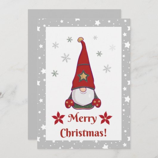 Santa's Little Helpers - Kerst Gnomen Edition Bedankkaart (Voorkant / Achterkant)