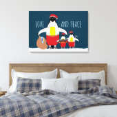 Santa's Little Helpers Love and Peace Canvas Afdruk (Insitu (Slaapkamer))