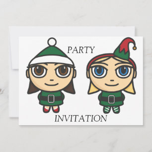 Santas Little Helpers Party Invitation Kaart