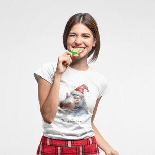Santa's Little Hippo, op maat T-shirt
