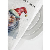 Santa's Little Hippo, op maat Theedoek