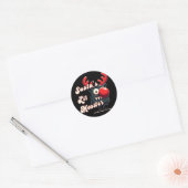 Santa's Little Monster Ronde Sticker (Envelop)