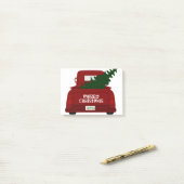 Santa's Little Red KerstTree Truck Post-it® Notes (Op bureau)