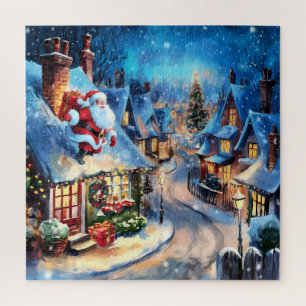 Santa's Midnight Delivery: een magisch winterdorp Legpuzzel