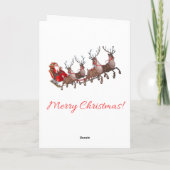 "Santa's Midnight Journey" Feestdagen Kaart (Achterkant)