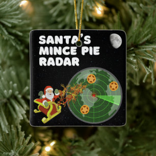 Santa's Mince Pie Radar Keramisch Ornament