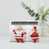 Santa's Mok Shot Feestdagenkaart (Staand voorkant)