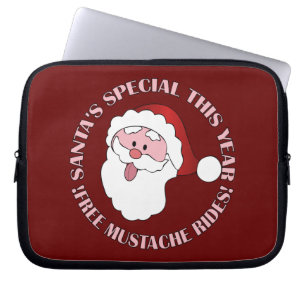 Santa's Mustache Rides laptophoes Laptop Sleeve