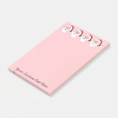Santa's Mustaches aangepaste post-it notities Post-it® Notes (Schuin)