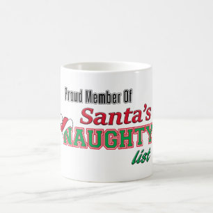 Santa's Naughty List Funny-kerstMok Koffiemok