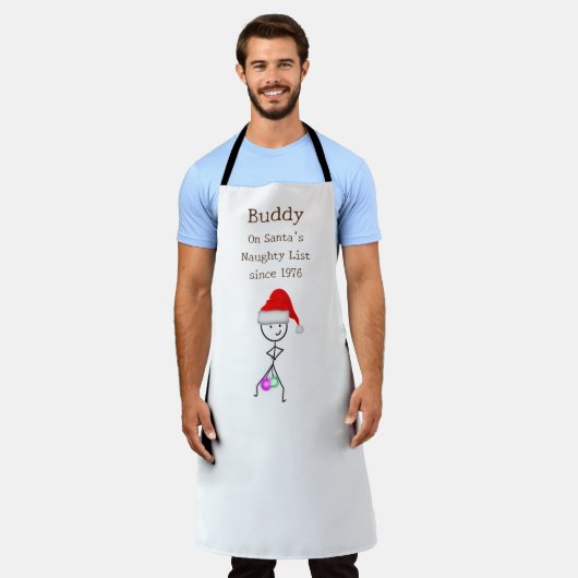 Santa's Naughty List Schort (Gedragen)