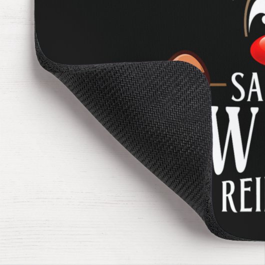 Santas New York Reindeer Funny Xmas Matching Pjs Muismat (Hoek)