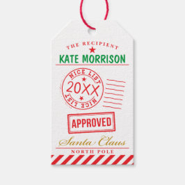 Santa's Nice List Gift Label Cadeaulabel