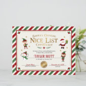 Santa's officiële Nice List Certificaat (Staand voorkant)