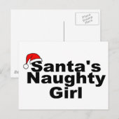 Santas Ondeugend Meisje Feestdagenkaart (Voorkant / Achterkant)