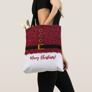 Santas oogverblindende rode outfit- Kerst- Draagtas