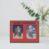 Santas op motorfietsen Briefkaart (Staand voorkant)