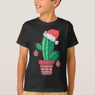Santa's Pet Cactus Sweater Kerstfeest Xmas Ho T-shirt