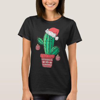 Santa's Pet Cactus Sweater Kerstfeest Xmas Ho T-shirt
