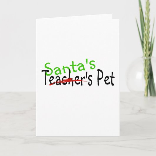 Santas Pet Feestdagen Kaart (Voorkant)