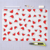 Santas Pet Pattern Red and White Tissuepapier (Craft)