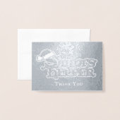 Santas pet santas helper folie kaarten (Voorkant met envelop)