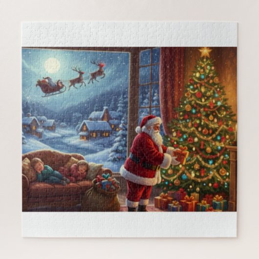 Santa's Quiet Visit: A Winter Wish Legpuzzel (Verticaal)