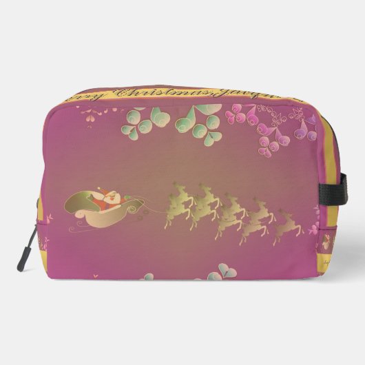 Santa's Reindeer Paarse Accesso Toilettasje (Achterkant)