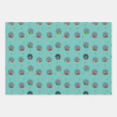 Santa's Reindeer Pattern Wrapping Paper Flat Sheet (Voorkant)