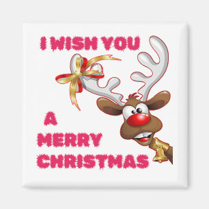 SANTA'S REINDEER WIST JE EEN MERRY CHRISTMAS MAGNEET