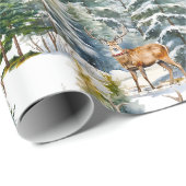 Santa's rendieren rusten in het bos cadeaupapier (Rol Hoek)