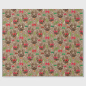 Santa's rendierster cadeaupapier (Vlak)