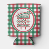 Santa's Retro Marquee - Ho Vrolijk & Helder Blikjeskoeler (Voorkant)