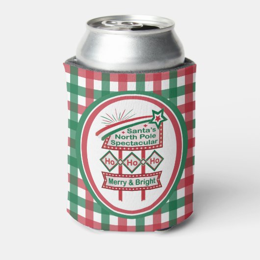 Santa's Retro Marquee - Ho Vrolijk & Helder Blikjeskoeler (Blikje Achterkant)