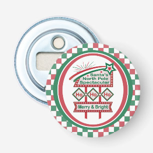 Santa's Retro Marquee - Ho Vrolijk & Helder Button Flesopener