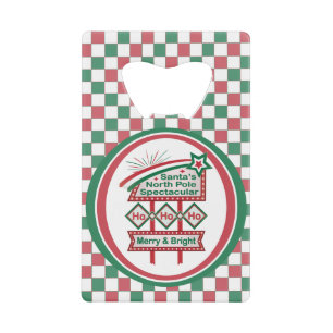 Santa's Retro Marquee - Ho Vrolijk & Helder Kredietkaart Flessenopener