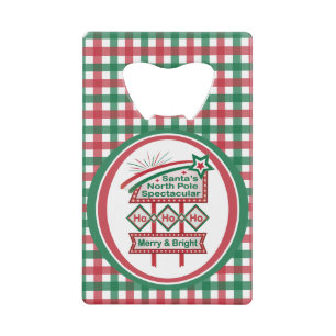 Santa's Retro Marquee - Ho Vrolijk & Helder Kredietkaart Flessenopener