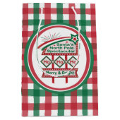 Santa's Retro Marquee - Ho Vrolijk & Helder Medium Cadeauzakje (Voorkant)