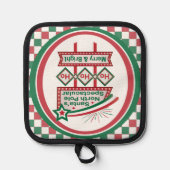 Santa's Retro Marquee - Ho Vrolijk & Helder Pannenlap (Voorkant)